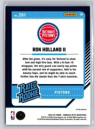 2024-25 Donruss Optic #291 Ron Holland II Blue Velocity W69