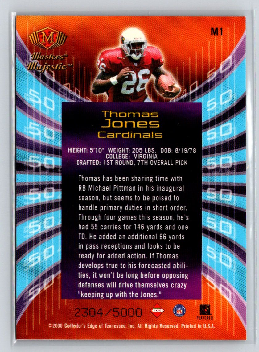 2000 Collector's Edge Masters #M1 Thomas Jones Majestic #/5000 W70