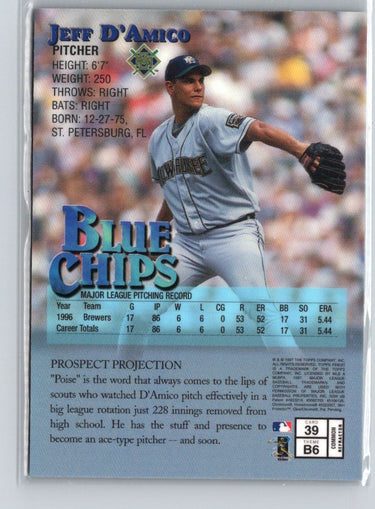 1997 Finest #39 Jeff D'Amico Refractors W70