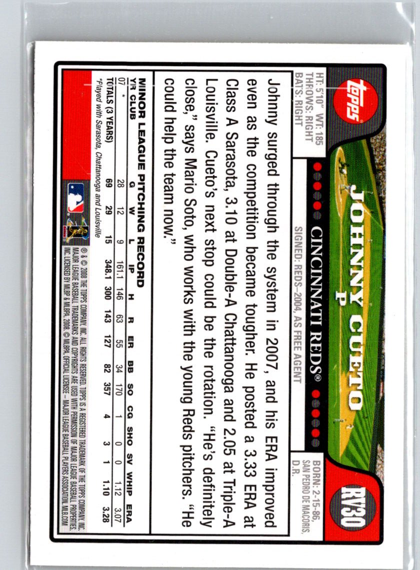 2008 Topps #RV30 Johnny Cueto Kmart W70