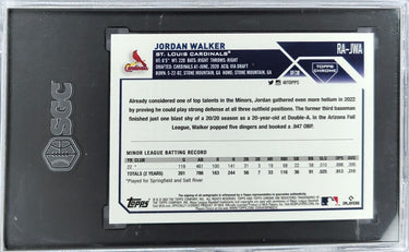2023 Topps Chrome #RA-JWA Jordan Walker Auto Purple Refractor /299 SGC 10 U18