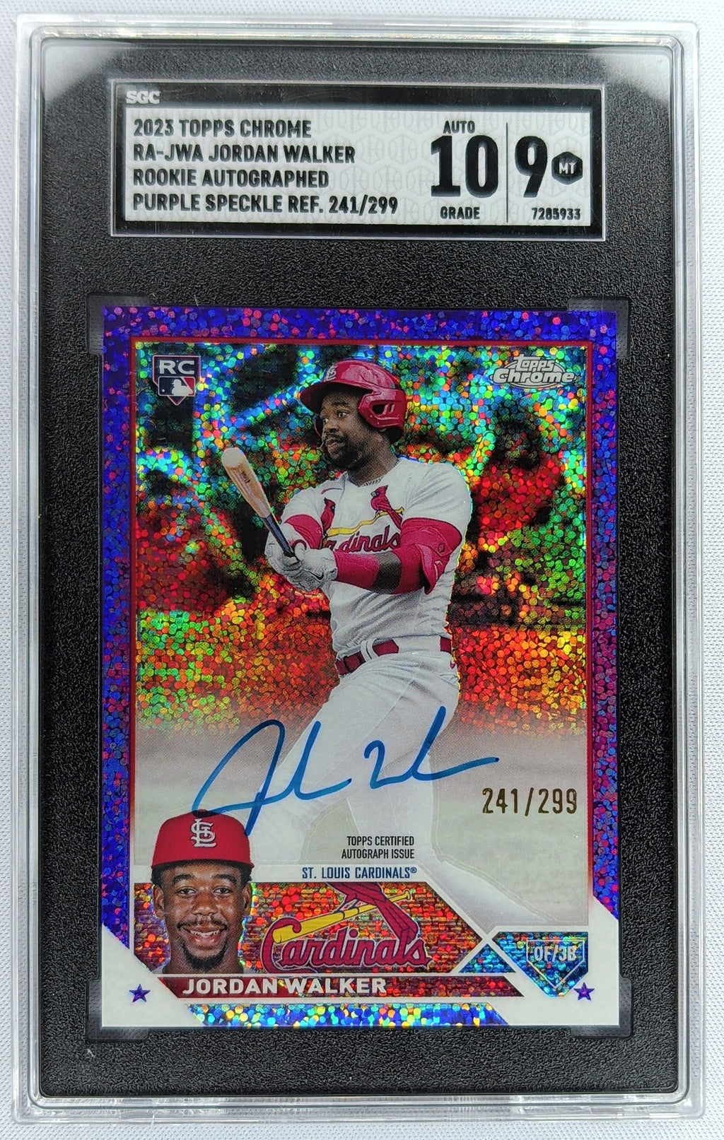 2023 Topps Chrome #RA-JWA Jordan Walker Auto Purple Refractor /299 SGC 10 U18