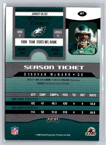 2000 Playoff Contenders #67 Donovan McNabb X01