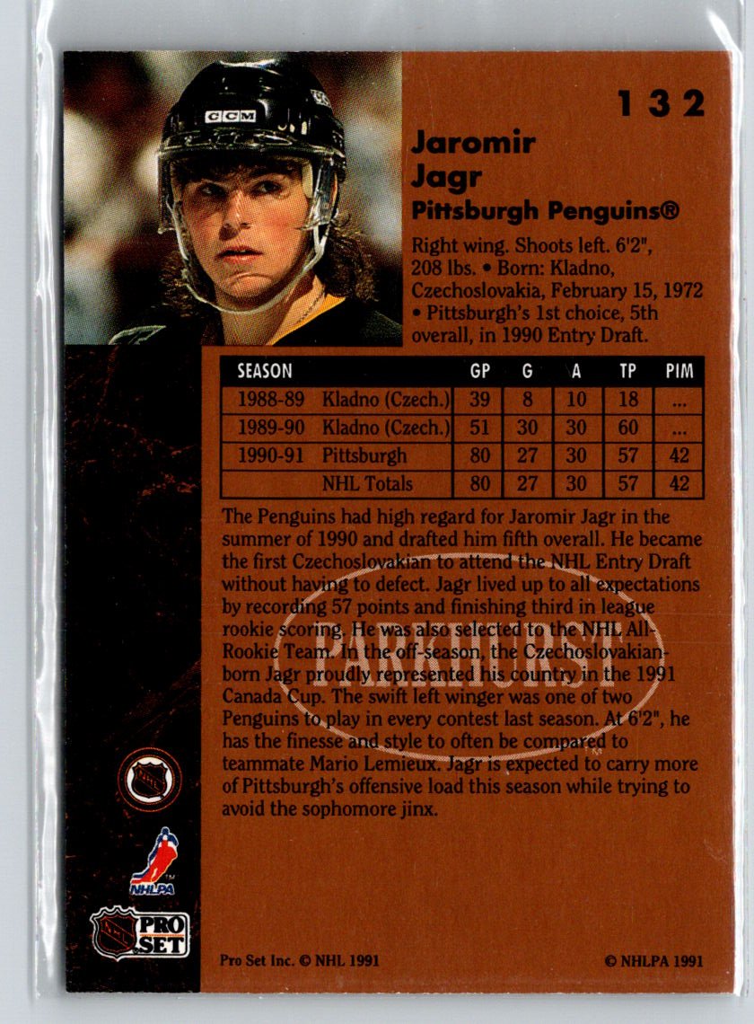 1991-92 Parkhurst #132 Jaromir Jagr X02