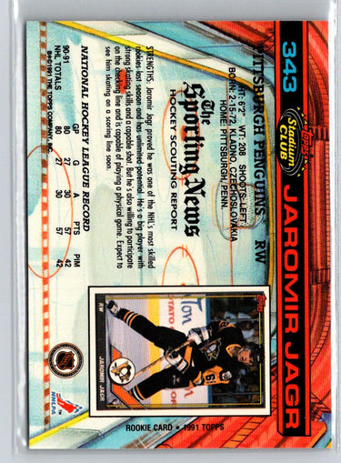 1991-92 Stadium Club #343 Jaromir Jagr X02