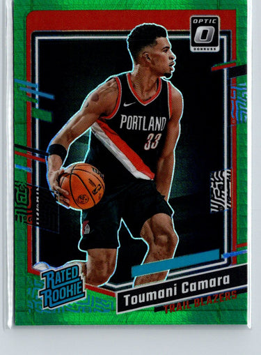 2023-24 Donruss Optic #204 Toumani Camara Hyper Green X03