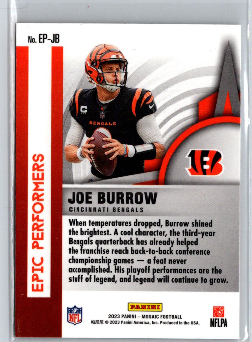 2023 Panini Mosaic #EP-JB Joe Burrow Epic Performers X03