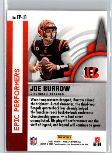 2023 Panini Mosaic #EP-JB Joe Burrow Epic Performers X03