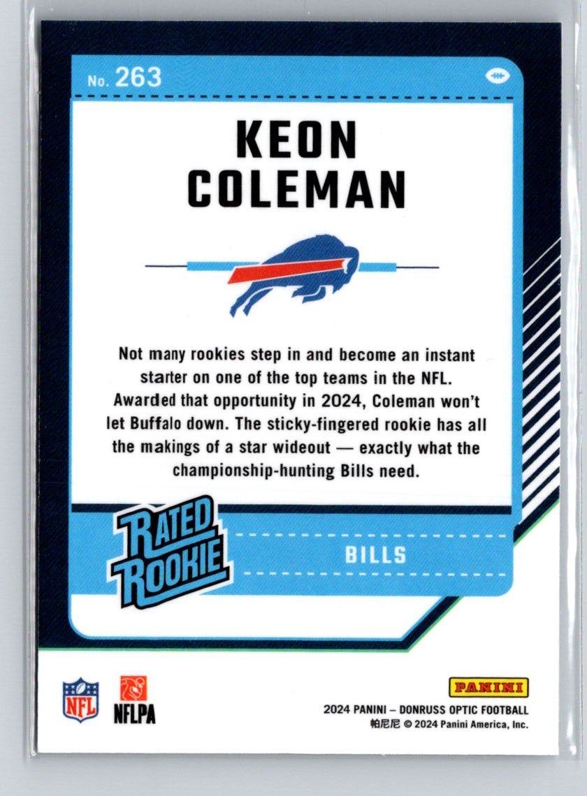 2024 Donruss Optic #263 Keon Coleman X04