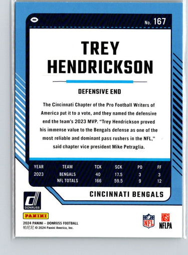 2024 Donruss #167 Trey Hendrickson Press Proof Green X04