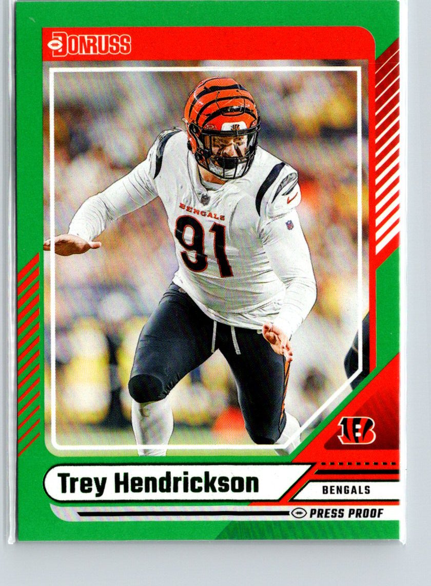 2024 Donruss #167 Trey Hendrickson Press Proof Green X04
