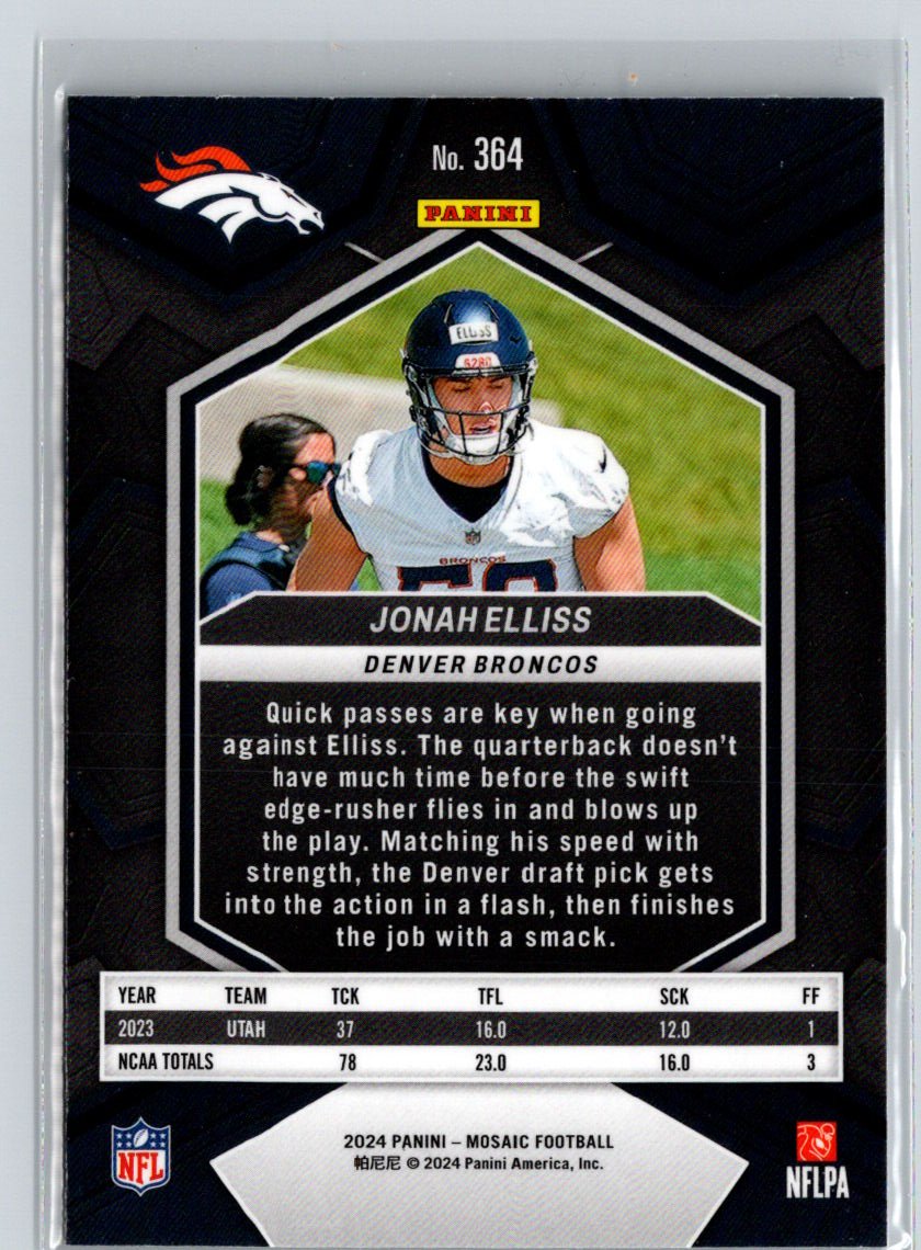 2024 Panini Mosaic #364 Jonah Elliss X04