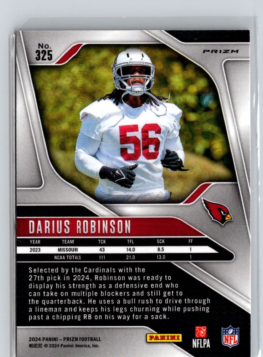 2024 Panini Prizm #325 Darius Robinson Lazer X04