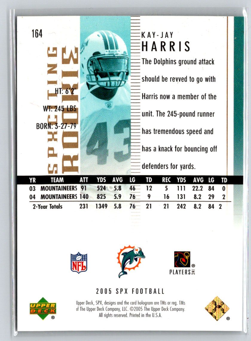 2005 SPx #164 Kay-Jay Harris Spectrum #/25 X05