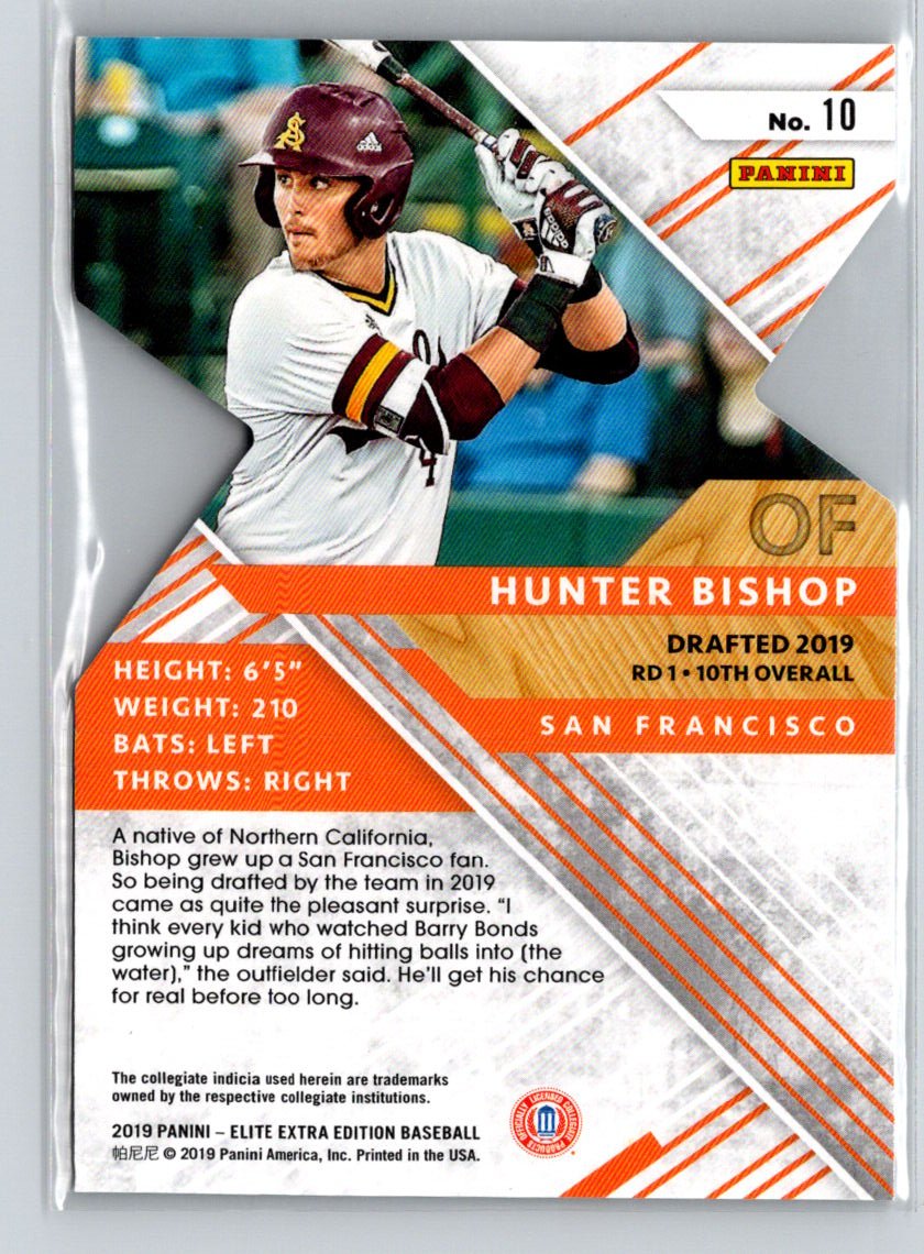 2019 Panini Elite Extra Edition Hunter Bishop Status Die Cut Emerald #/49 X05