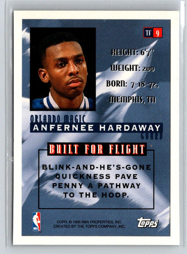 1995-96 Topps #TF9 Anfernee Hardaway Top Flight X05