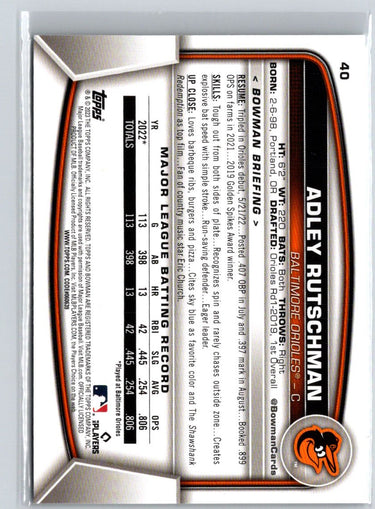 2023 Bowman #40 Adley Rutschman X05