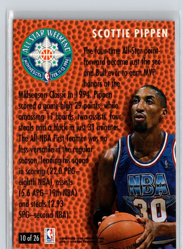 1994-95 Fleer #10 Scottie Pippen All-Stars X06