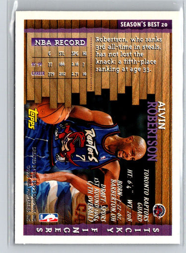 1996-97 Topps #20 Alvin Robertson Season's Best X06