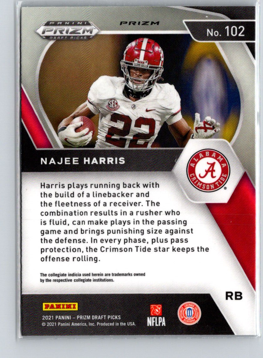 2021 Panini Prizm Draft Picks Collegiate #102 Najee Harris Green Wave X06