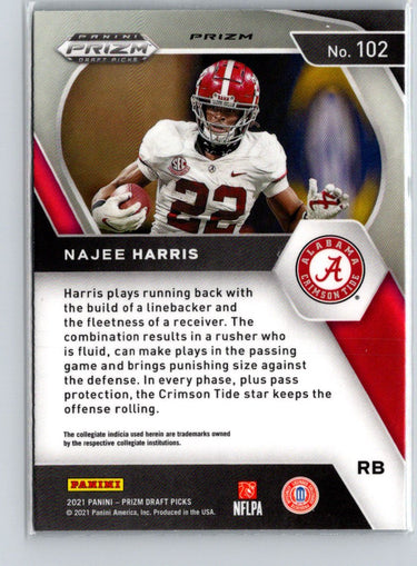 2021 Panini Prizm Draft Picks Collegiate #102 Najee Harris Green Wave X06