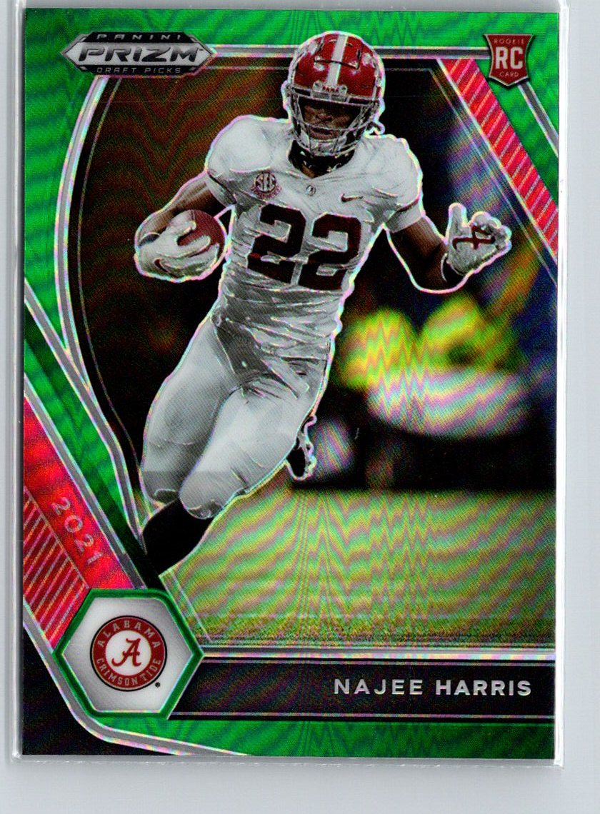 2021 Panini Prizm Draft Picks Collegiate #102 Najee Harris Green Wave X06