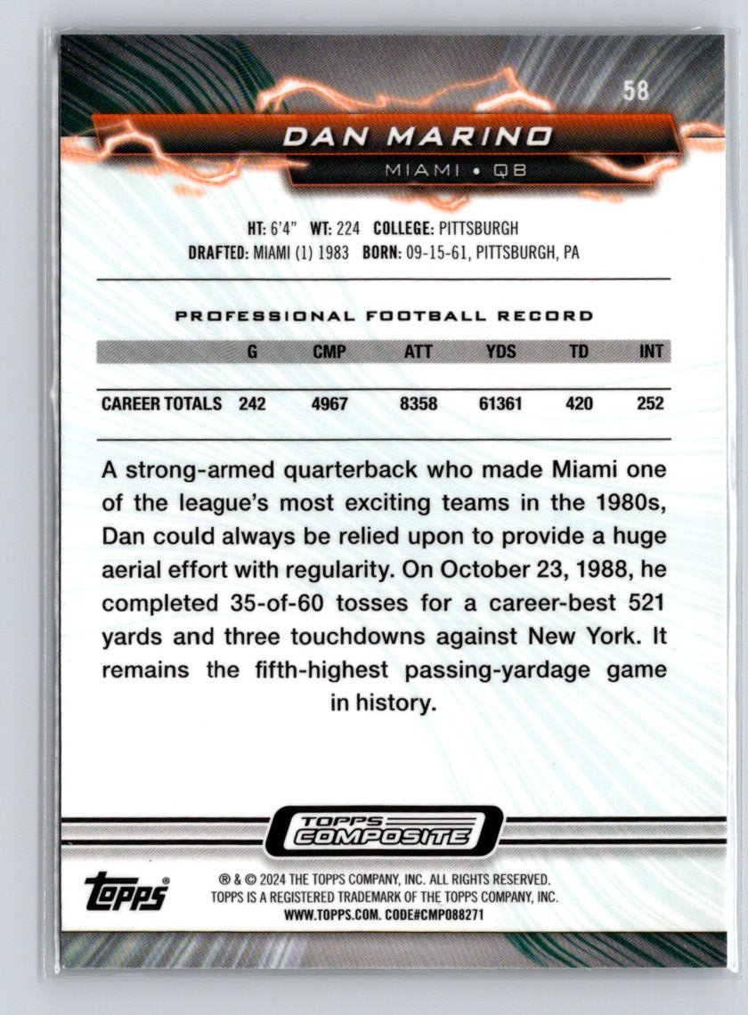 2023 Topps Composite #58 Dan Marino X06