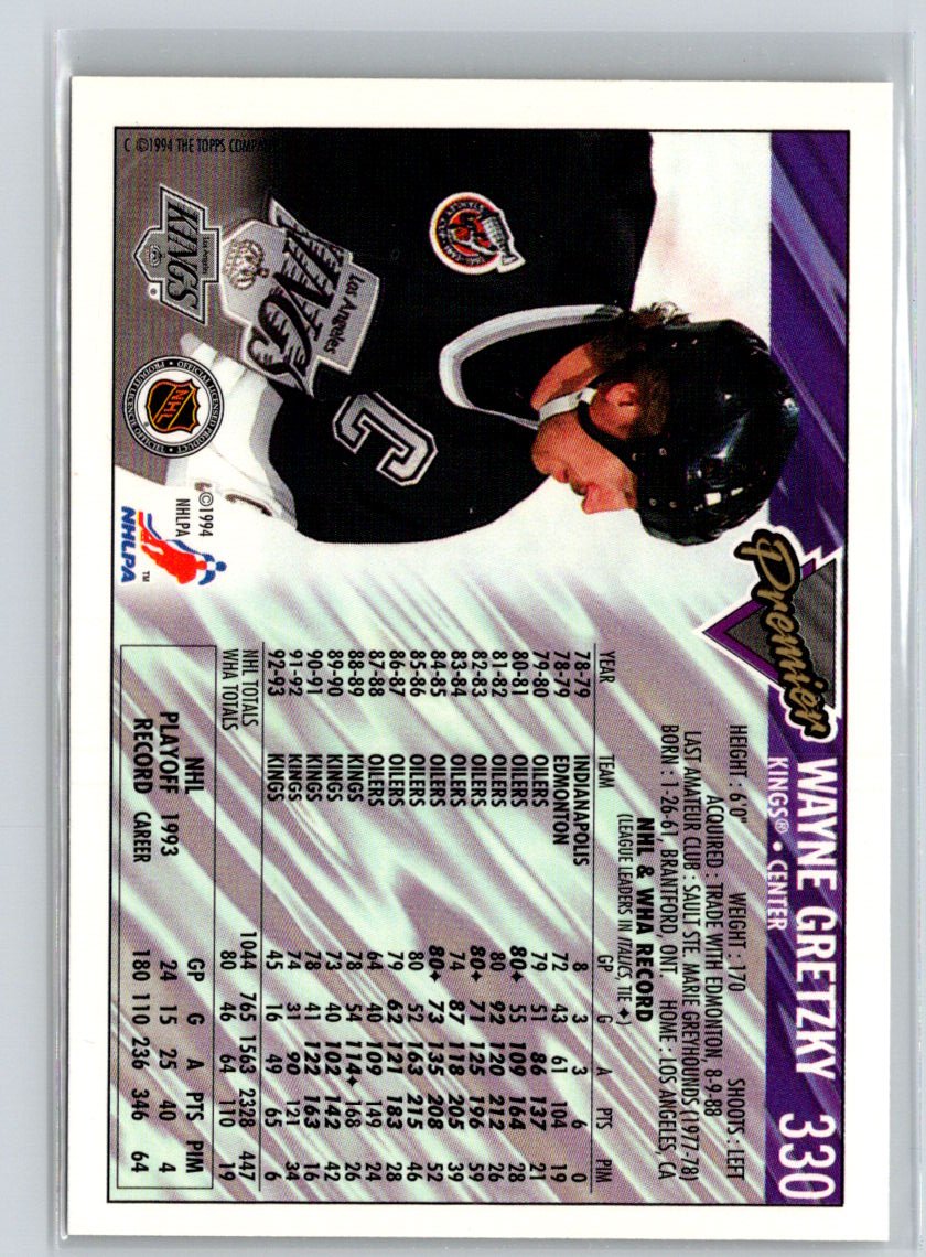 1993-94 Topps Premier #330 Wayne Gretzky X06