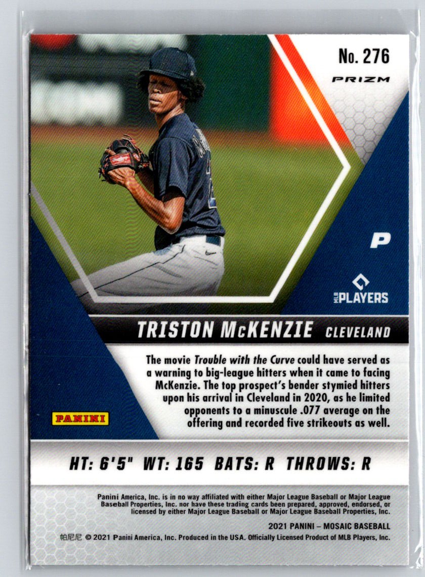 2021 Panini Mosaic #276 Triston McKenzie Pink Camo X06