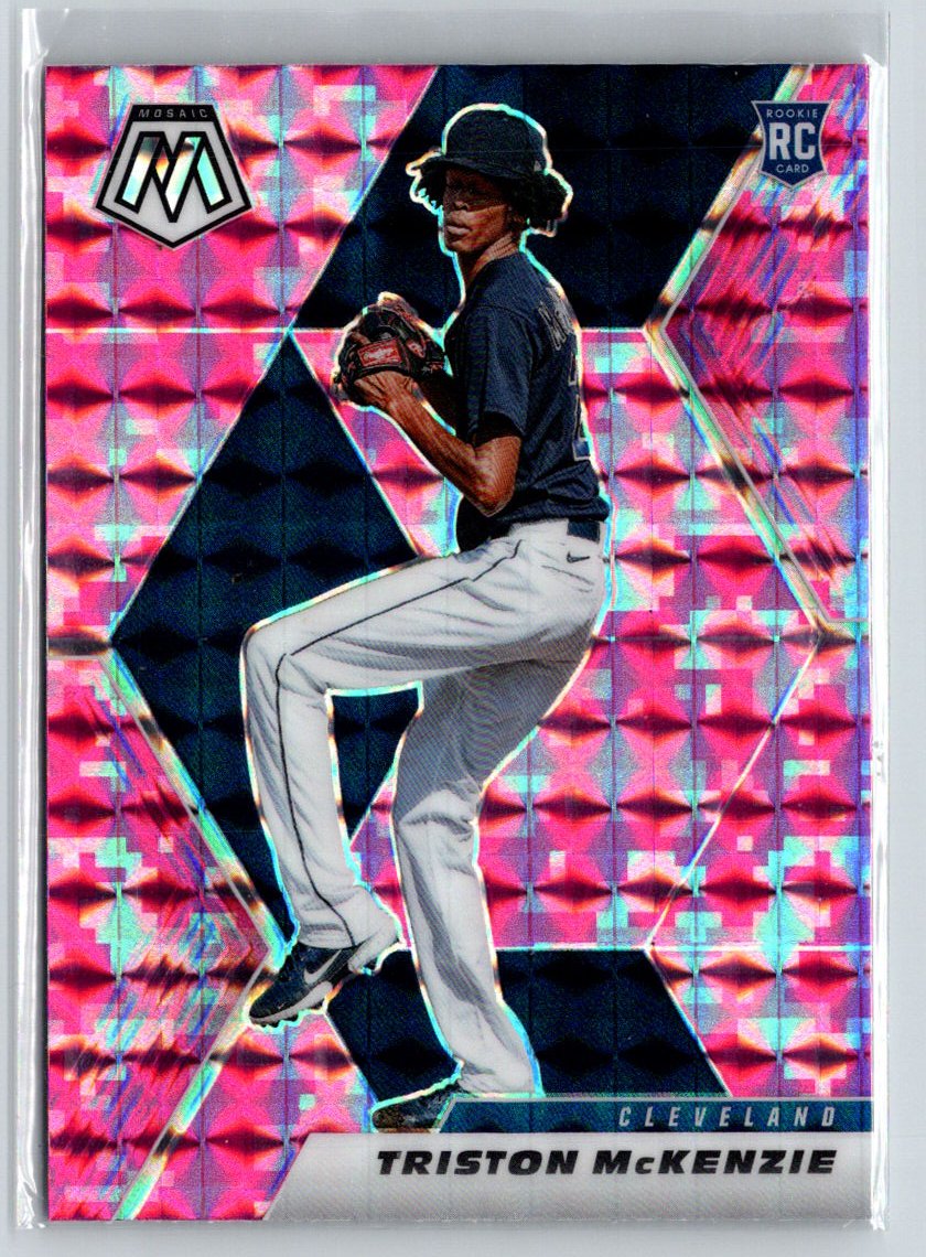 2021 Panini Mosaic #276 Triston McKenzie Pink Camo X06