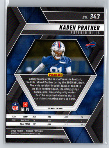 2025 Panini Mosaic #343 Kaden Prather Mosaic Red X07