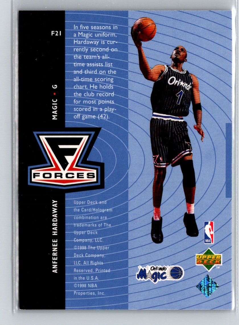 1998-99 Upper Deck #F21 Anfernee Hardaway Forces X07