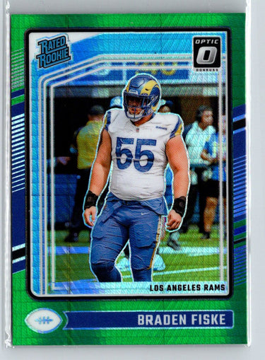 2024 Donruss Optic #210 Braden Fiske Green Hyper X08