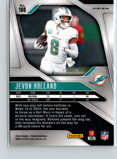 2024 Panini Prizm #180 Jevon Holland Neon Green Pulsar X08
