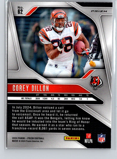 2024 Panini Prizm #62 Corey Dillon Lazer X08