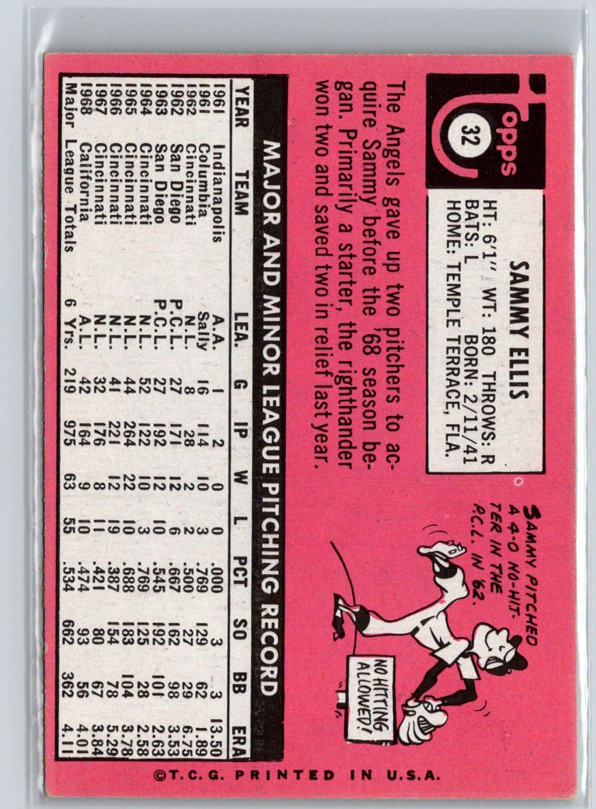 1969 Topps #32 Sammy Ellis X13