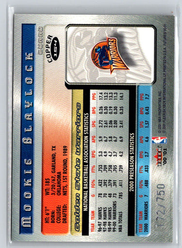 2000-01 Fleer Futures #154 Mookie Blaylock Copper #/750 X20
