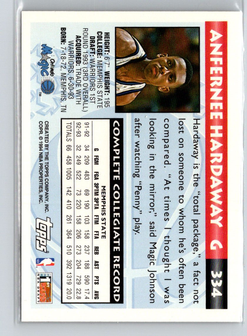 1993-94 Topps #334 Anfernee Hardaway X21
