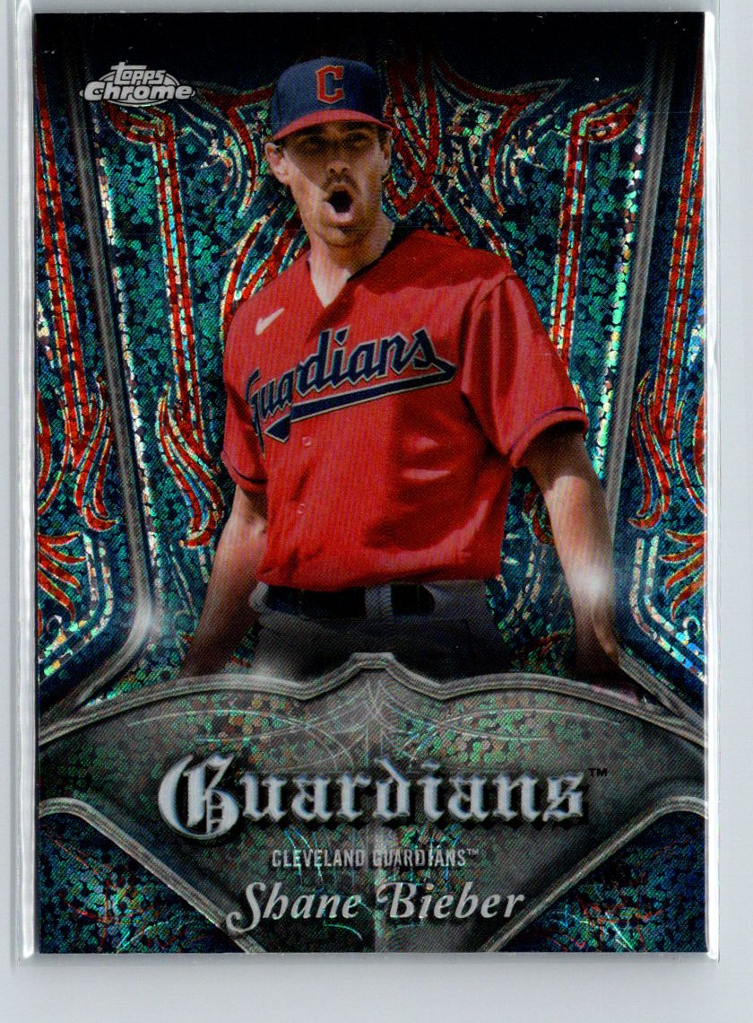 2022 Topps Chrome #P-24 Shane Bieber Pinstriped X21