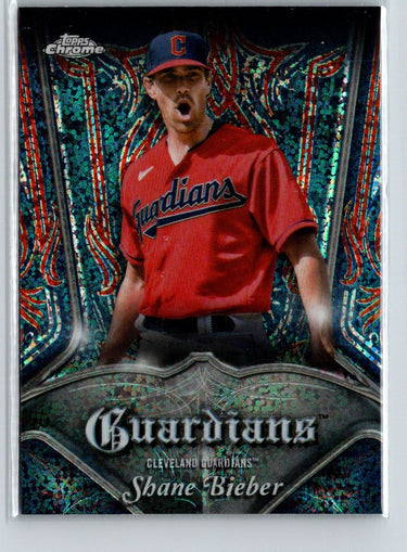2022 Topps Chrome #P-24 Shane Bieber Pinstriped X21