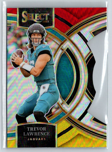 2023 Panini Select #181 Trevor Lawrence Red and Yellow Prizms Die Cuts X21