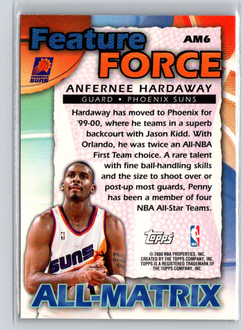 1999-00 Topps #AM6 Anfernee Hardaway All-Matrix X22