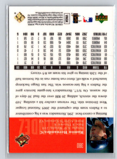 2006 Upper Deck Special F/X #380 Ramon Hernandez Purple #/150 X22