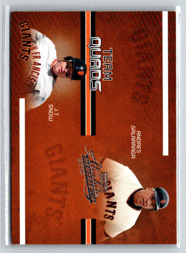 2005 Playoff Absolute Memorabilia #TQ-66 GiantsTeam Quads #/150 X23