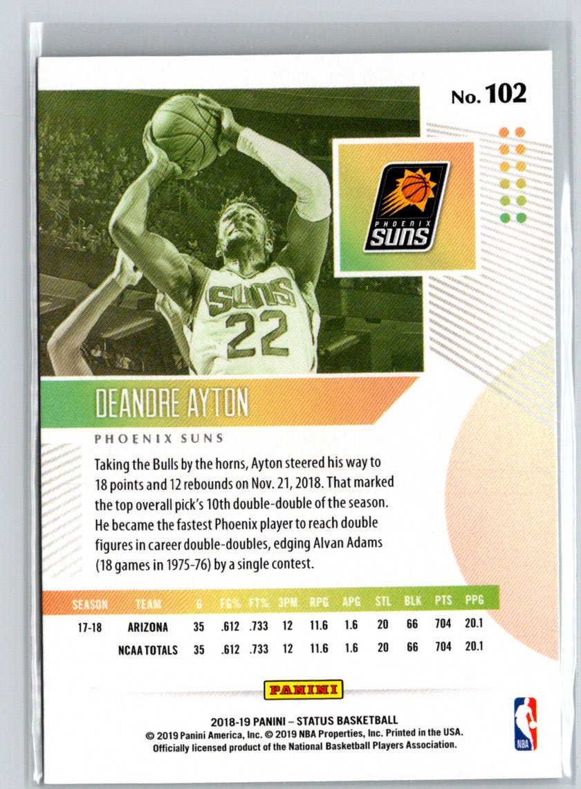 2018-19 Panini Status #102 Deandre Ayton X24