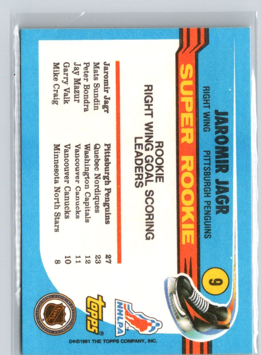 1991-92 Topps #9 Jaromir Jagr X23