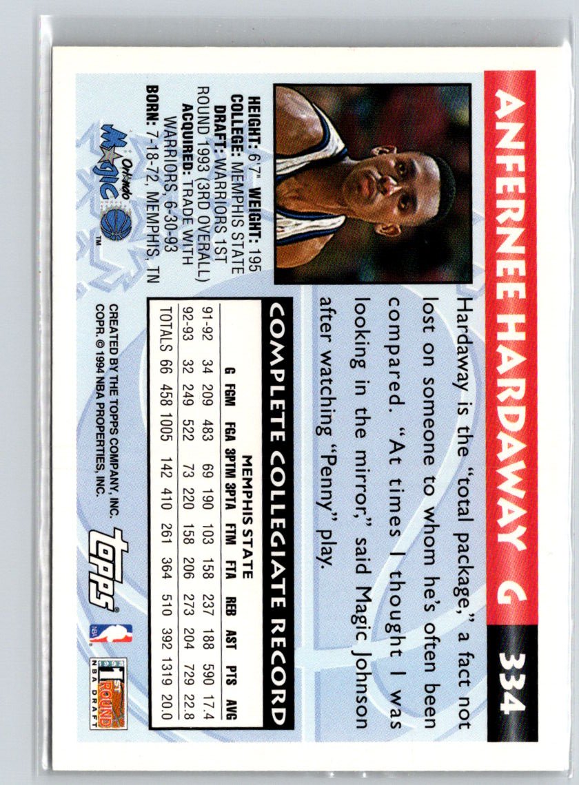 1993-94 Topps #334 Anfernee Hardaway X23