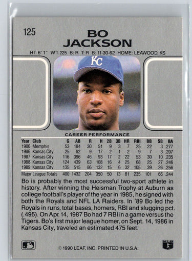 1990 Leaf #125 Bo Jackson X23