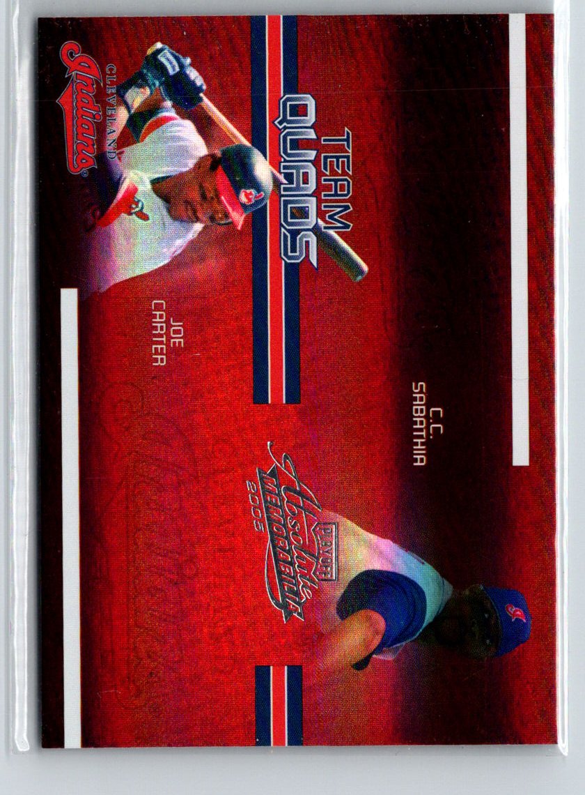 2005 Playoff Absolute Memorabilia Indians  Team Quads /100 X25