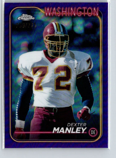 2024 Topps Chrome #199 Dexter Manley Purple Speckle Refractor #/275 X26